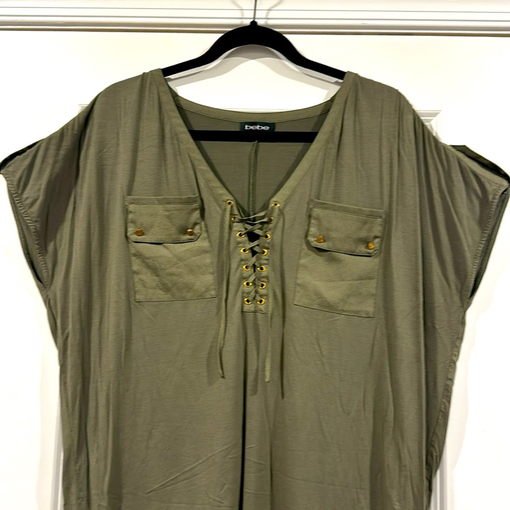 BEBE Oversized Military Style Shirt